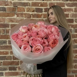 Mono-bukiet róż "Pink Expression"