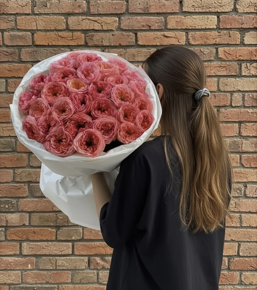 Монобукет з троянд «Pink Expression» (3)