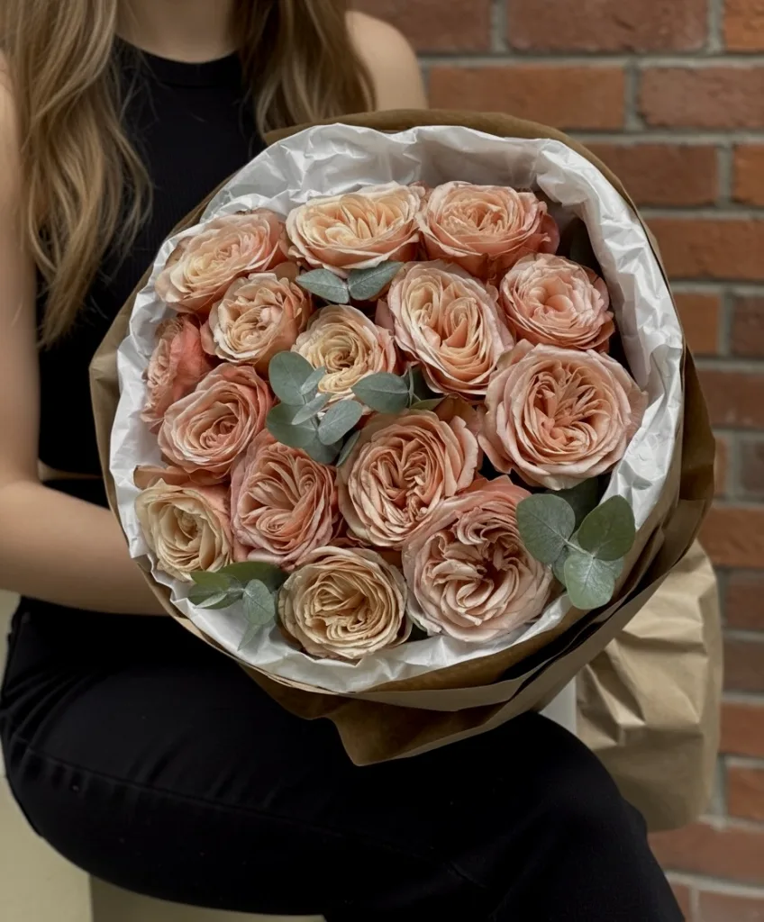 Монобукет з троянд «Kahala» — folia.flowers, квіти у Варшаві