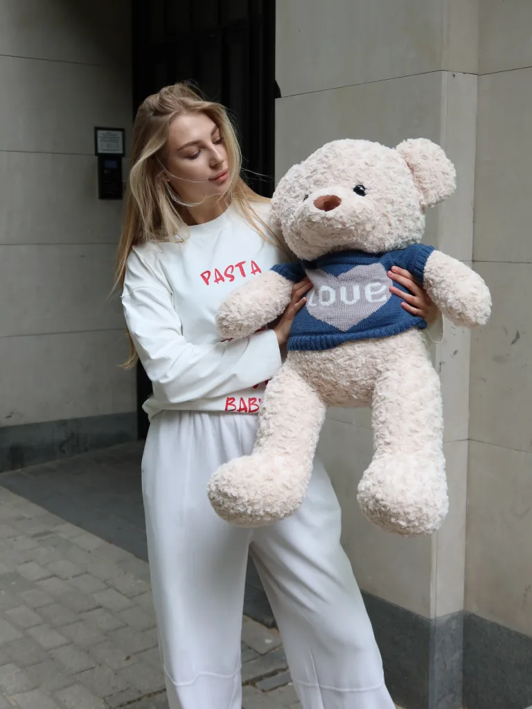 Teddy bear 80 cm — folia.flowers, florist in Warsaw