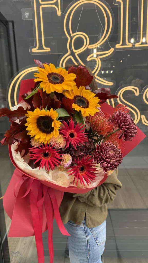 Ogień i słońce — folia.flowers, kwiaciarnia Warszawa